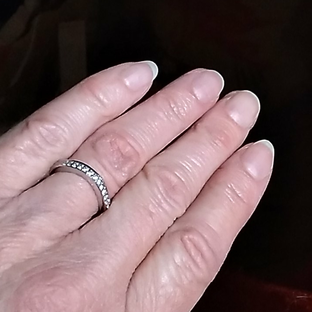 Sterling Silver "Diamond" Wave Ring - image 3